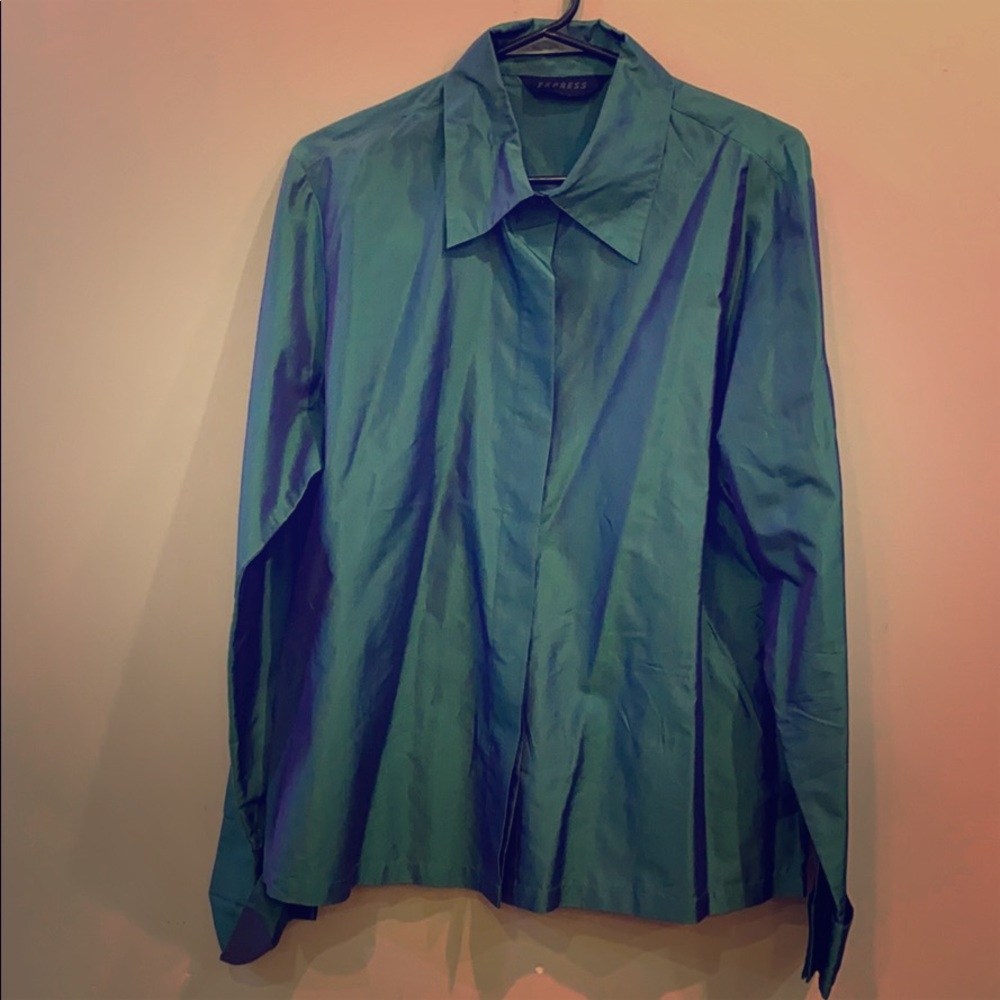 Shimmeryjade/plum 2-tone shirt